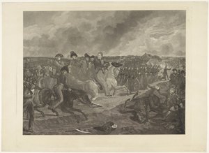 奥兰治亲王在奎特布拉斯战役中，1815 年 作者 Willem van Senus