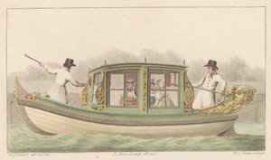 扎安帐篷游艇, 1816
Een Noord-Hollandsch Tentjagtje aan de Zaan / Une barque de Compagnie nommée Tentjagje à Zaandam（标题见实物）