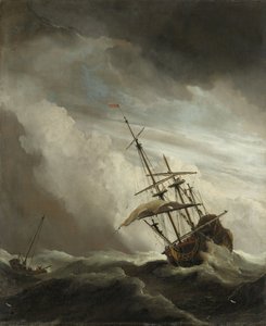公海上的一艘船，被称为Gust的Squall，1680年