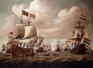 1684年，英国和荷兰舰队在海上与“王子”和“古登·吕温”交换敬礼