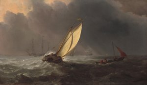 暴风雨前》，约1700年。 作者 威廉·范·德·韦尔德