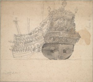 席兰德 "号肖像，约 1666 年（石墨、灰水粉）