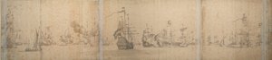 1664 年 11 月荷兰海岸外的荷兰舰队 作者 威廉·范·德·维尔德·韦尔德