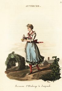 蒂罗尔州因斯布鲁克一家旅馆的奥地利女服务员