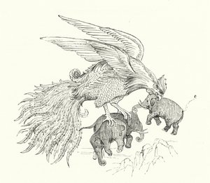 Seemurgh 或 Rukh（雕刻） 作者 威廉（后）哈维