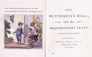威廉·罗斯科（William Roscoe）（1753-1831）上的儿童读物《蝴蝶的球和蚱hopper的宴席》插图正本
