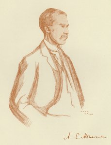 A E Housman，肖像（石版画） 作者 威廉（继）罗森斯坦