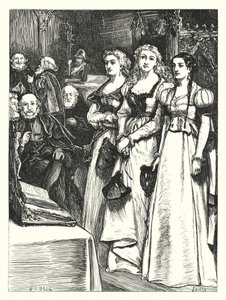 布兰奇·阿伦德尔夫人如何为查尔斯国王举行宴会（版画）