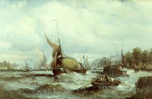 波涛汹涌的大海 作者 William A. Thornley 或 Thornbery