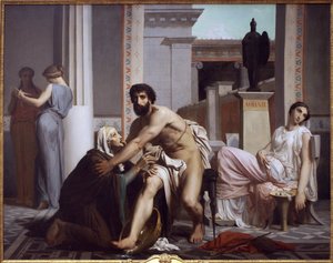 Ulysses recognized by his nurse, Euryclee 作者 威廉·阿道夫·布格罗