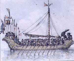 中国船坞（水彩画） 作者 威廉·亚历山大