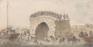 通州附近北河三仙围的一座桥遗迹，1793 年 8 月 15 日 作者 威廉·亚历山大