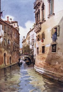 Rio del Olio，威尼斯，意大利（彩色平版印刷） 作者 威廉·阿利斯特·麦克唐纳