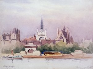 来自河边的寺庙》，1904年。   作者 威廉·阿利斯特·麦克唐纳