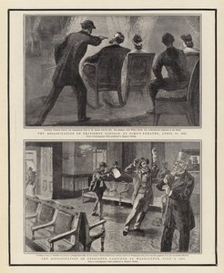 1865年4月14日在福特剧院暗杀林肯总统，1881年7月2日华盛顿加菲尔德总统被暗杀