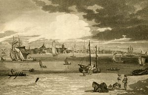 从渡口看利物浦，兰开夏的景色》，1808年。  