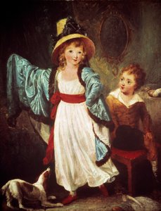Les enfants deguises 威廉-阿尔托（1763-1823 年）的绘画作品 19 世纪 Sun.0,51x0,41 m 巴黎，科涅克博物馆 Jay.