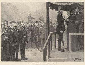 回顾海德公园的伦敦消防队 作者 威廉·巴恩斯（William Barnes）羊毛