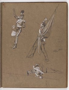 研究油画，《国旗：1811年5月16日，阿尔布黑拉》。 作者 威廉·巴恩斯（William Barnes）羊毛
