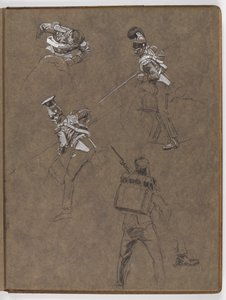 研究油画，《国旗：1811年5月16日，阿尔布黑拉》。 作者 威廉·巴恩斯（William Barnes）羊毛