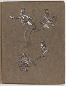 研究油画，《国旗：1811年5月16日，阿尔布黑拉》。 作者 威廉·巴恩斯（William Barnes）羊毛