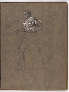 威廉·巴恩斯·沃尔伦（William Barns Wollen）的油画研究，国旗：1811年5月16日在阿尔布黑拉（Albuhera）。 作者 威廉·巴恩斯（William Barnes）羊毛
