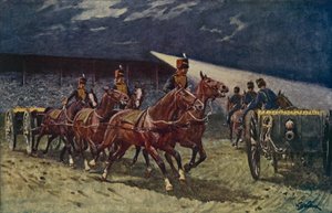皇家马炮兵在探照灯纹身驾驶 作者 威廉·巴恩斯（William Barnes）羊毛