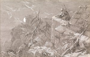 冲入城堡（带有笔触的笔墨） 作者 威廉·贝尔·斯科特