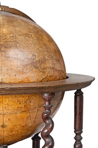 早期的英国地球仪，约1673年