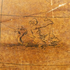 早期的英国地球仪，约1673年