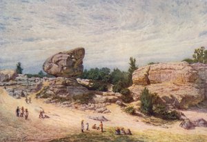 蟾蜍岩，拉斯特霍尔公地，坦布里奇威尔斯（彩色石版画） 作者 威廉·比斯科姆·加德纳