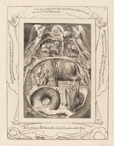 Behemoth and Leviathan, 1825年。 作者 威廉·布雷克
