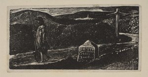 Colinets旅程，从V ...的Thorntons田园牧师到伦敦的里程碑标记为LXII英里，1821年。 作者 威廉·布雷克