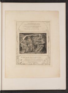 约伯被他的朋友斥责，1825年。 作者 威廉·布雷克