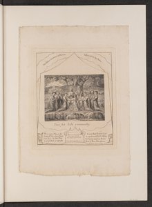 约伯和他的家庭》，1825年。 作者 威廉·布雷克