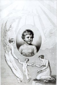 Mary Wollstonecraft Shelley（1797-1851）小时候，由Robert Hartley Cromek（1770-1812）1805刻 作者 威廉·布雷克