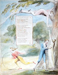 伊顿公学遥远前景中的颂歌，摘自“托马斯·格雷诗集”，于1797-98年出版（水彩和纸上黑色墨水） 作者 威廉·布雷克