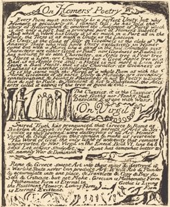 论荷马的诗歌和论维吉尔，1822年。 作者 威廉·布雷克