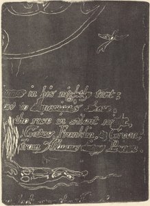 从《预言》的废版碎片上重刻，1793年。 作者 威廉·布雷克
