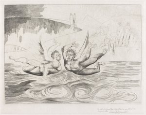 贪官的圈子，魔鬼的互相残杀，1827年。 作者 威廉·布雷克