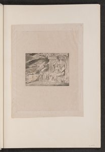 使者们告诉约伯他的不幸，1825年。 作者 威廉·布雷克