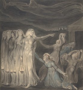 聪明和愚蠢的处女的寓言，约1799-1800年。 作者 威廉·布雷克