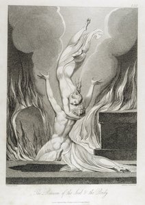 灵魂和身体的重聚，第13页，威廉布莱克（1757-1827）的“坟墓，A，诗”中的插图，由Luigi Schiavonetti（1765-1810）刻，1808年