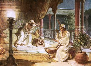 David playing on the harp before Saul 作者 威廉·布拉西·霍尔