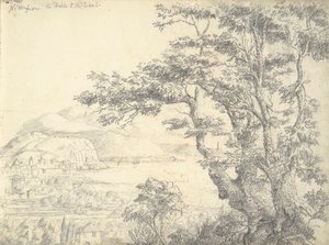 右图从西边的山上看尼斯 作者 威廉·布罗克顿
