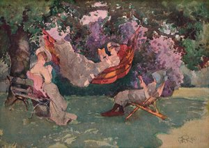 在花园里，1902年。1903年