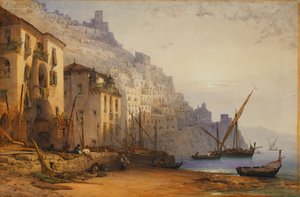 阿马尔菲从岸边-夏天的早晨，1887年
