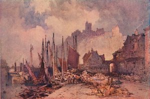 码头鱼市场，福克斯通港，c1885 作者 威廉·卡洛