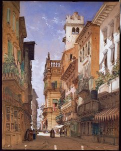 维罗纳：科索·桑特·《 Anastasia and the Palazzo Maffei，1855年