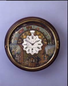 表盘时钟，十九世纪末，表盘c.1770（桃花心木） 作者 威廉·卡特